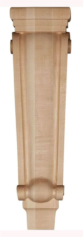 Ekena Millwork CORW06X03X22PTAL 6 1/4x22W x 3x22D x 22x22H Large Traditional Pilaster Corbel, Alder
