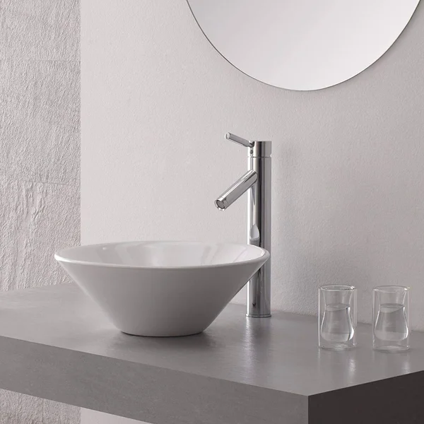 Kraus FVS-1002CH Sheven Chrome Single Lever Vessel Bathroom Faucet
