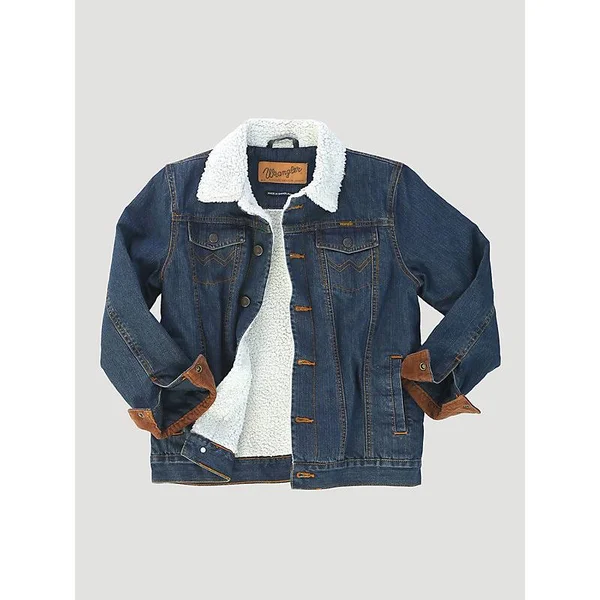 Wrangler Boys& Rustic Sherpa Lined Denim Jacket