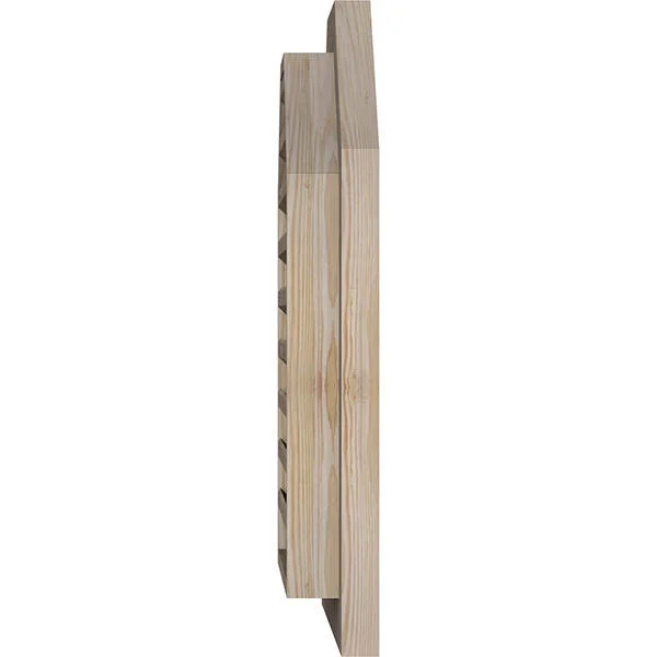 Ekena Millwork GVWOT30X3000SFPPI 30x22W x 30x22H Octagonal Top Gable Vent (35x22W x 35x22H Frame Size): Primed, Functional, Smoo