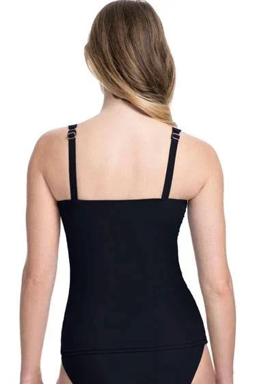 Profile by Gottex Tutti Frutti Underwire Tankini Swim Top, Black (9401D18) 32F