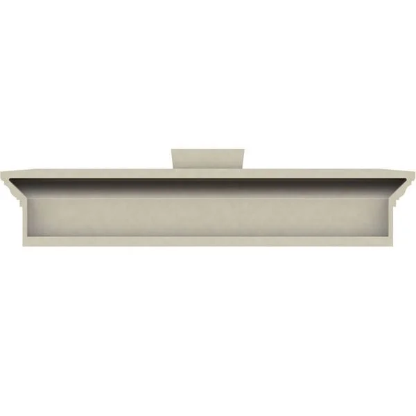 Ekena Millwork CRH06X31KF 31x22 Bottom Width x 34 1/2x22 Top Width x 6x22H x 1x22P Traditional Crosshead w/ Flat Keystone