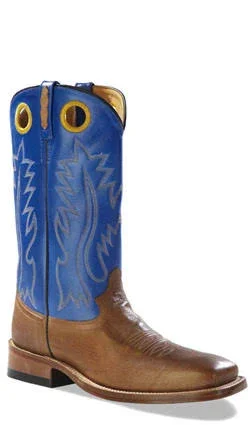 Old West Men's 13 inch Broad Square Toe Cowboy Boots, Size: 11, Blue