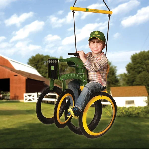John Deere - Tractor Tire Swing, 27.5 x 10.75 x 53.5