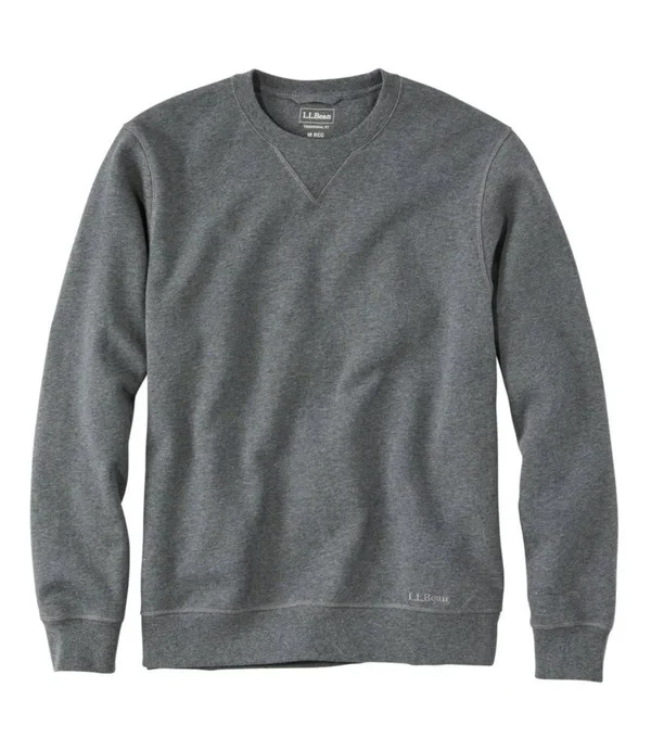 Men's Athletic Sweats, Classic Crewneck Sweatshirt Gray Large, L.L.Bean