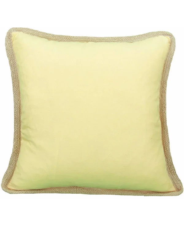 Xia Home Fashions Classic Jute 20x22 Decorative Pillow in Yellow