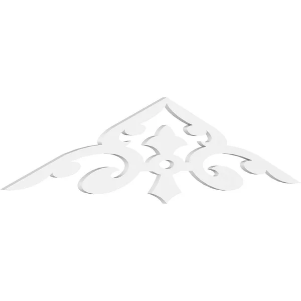 Ekena Millwork GPP072X015X100WHI 72x22W x 15x22H x 1x22P (5/12) Pitch Whitman Architectural Grade PVC Gable Pediment