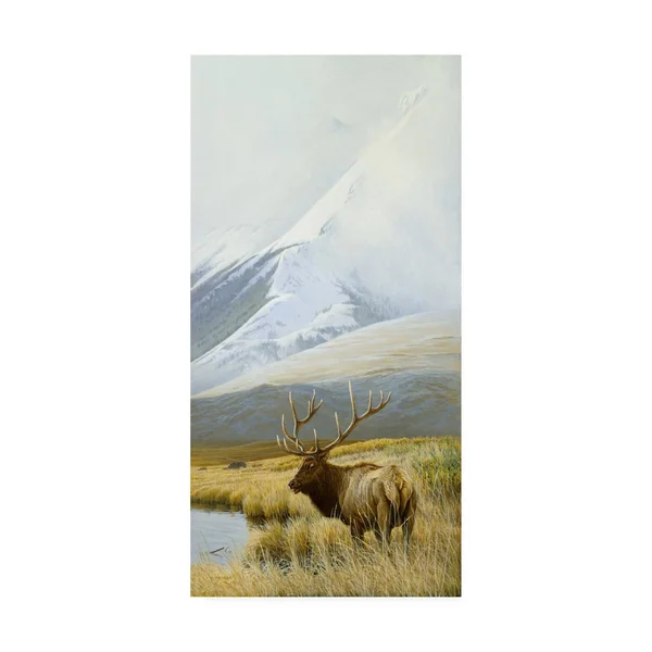 Michael Budden 'Autumn Uprights - Elk' Canvas Art 16x32