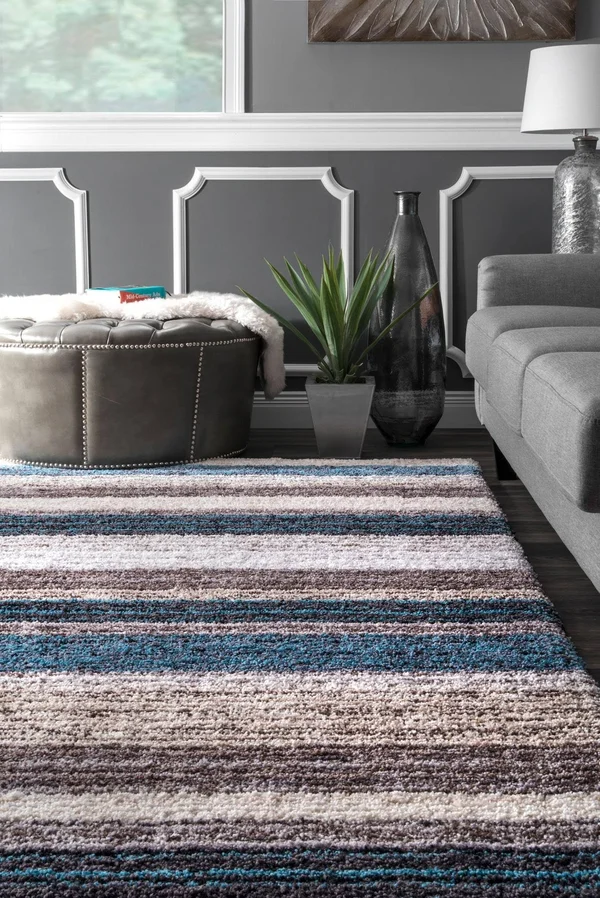 nuLOOM Hand-Tufted Classie Shag Area Rug, Soft Sky