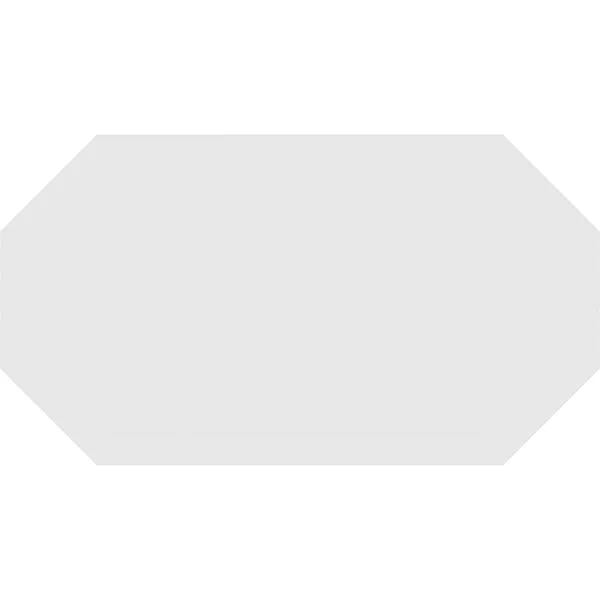 Ekena Millwork GVPOH24X1202SN 24x22W x 12x22H Horizontal Elongated Octagon Surface Mount PVC Gable Vent: Non-Functional, 2x22W x