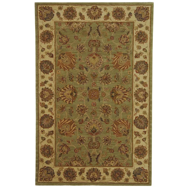 Safavieh Heritage HG343A Area Rug - Green/Gold - Size: 5& x 8&