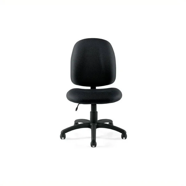 Offices to Go Armless Task Chair - Fabric - Black