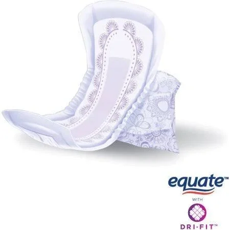 Body Curve Moderate Absorbency Incontinence Pads, Regular Length, 54 Count
