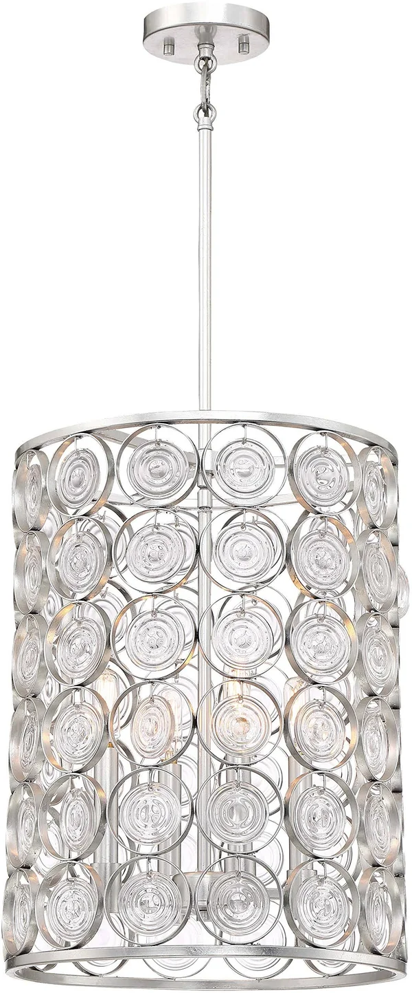 Minka-Lavery 3664-598 4 Light Pendant Culture Chic Catalina Silver