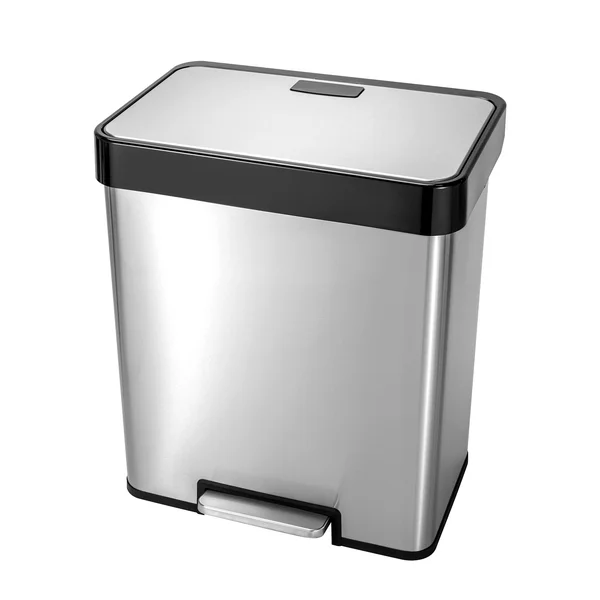Rectangular Stainless Steel 10.6 Gallon Step-On Trash Can Innovaze