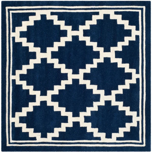 Safavieh Chatham Navy & Ivory 5& x 5& Square Rug