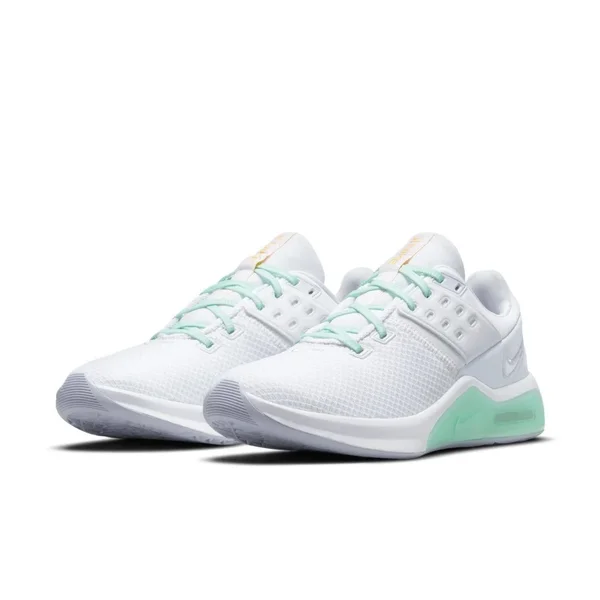 Nike Air Max Bella TR 4 White/Green Women's Training Shoes, Size: 7.5