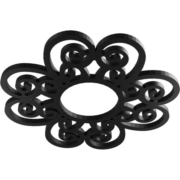 Ekena Millwork CMPP22COASV 22x22OD x 7 1/2x22ID x 3/4x22P Cohen Architectural Grade PVC Pierced Ceiling Medallion, Antiqued Silv