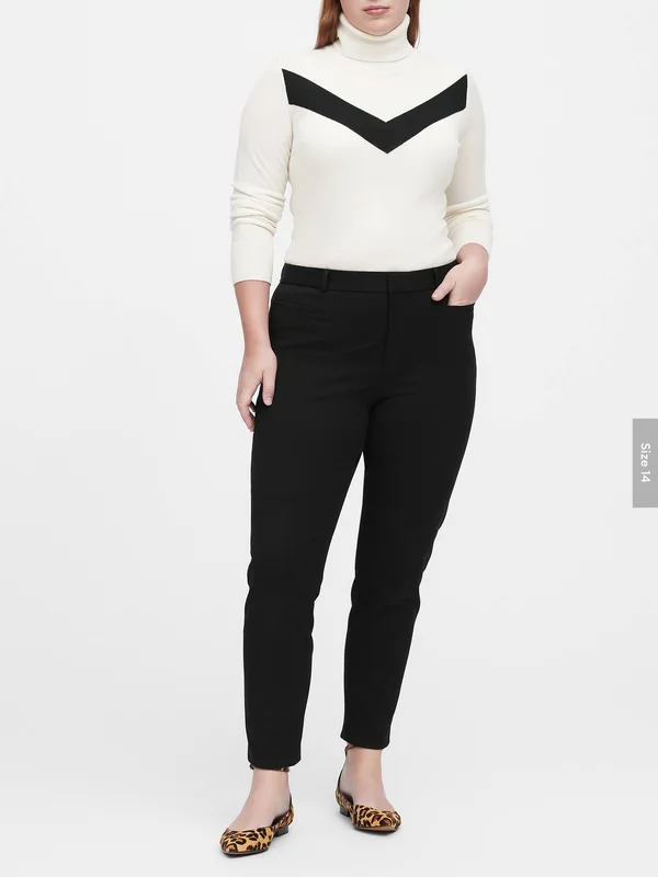 Banana Republic Women's Mid-Rise Skinny Sloan Pant Black Size 0 Regular