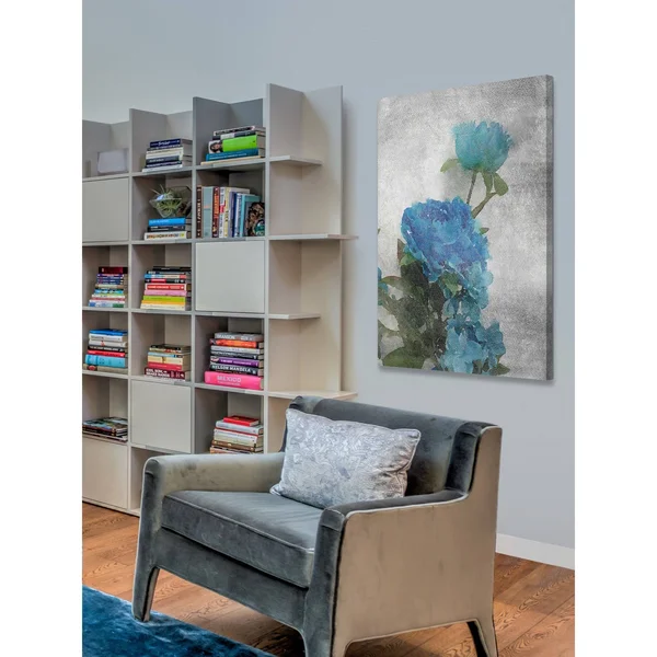 Marmont Hill Midnight Blue 3 Painting Print on Wrapped Canvas - 30x22x45x22