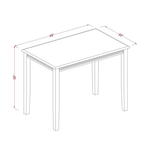 East West Furniture 3 PC Counter Height Dining Room Set - Counter Height Table and 2 Bar stools.