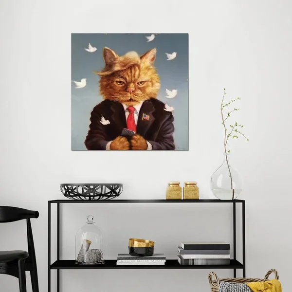 Lucia Heffernan Canvas Art Picture - Catty Remarks ( People > celebrities > Political & Historical Figures > Don