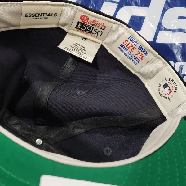 New Era Mens x Fear of God Fitted Cap - Navy/White Size 7 5/8