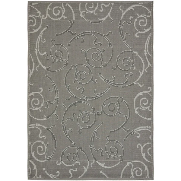 Safavieh CY7108 Courtyard Indoor/Outdoor Rug Dark Beige/Beige - Size: 8 x 11 ft.
