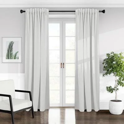 Jorja Solid Room Darkening Rod Pocket Single Curtain Panel Everly Quinn Curtain Color: Pearl, Size per Panel: 50x22 W x 96x22 L