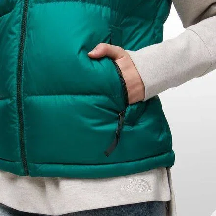 The North Face Eco Nuptse Vest - Women's Evergreen/Scarab Green - M