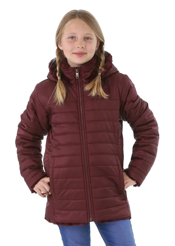 The North Face Girls& Mossbud Swirl Parka (M Deep Garnet Red)