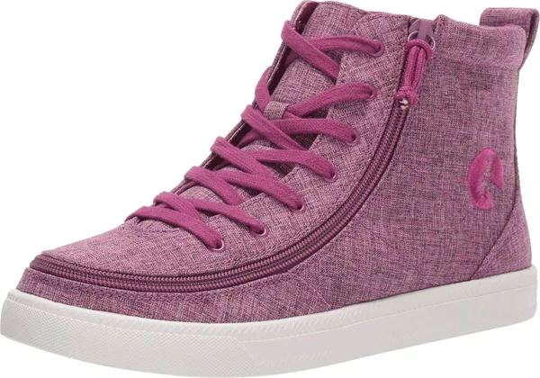Billy Footwear Classic Lace High Chambray Women's Shoes Berry Jersey : 7 M