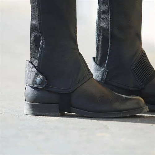Horze Leather Half Chaps - Xs, Dark Brown