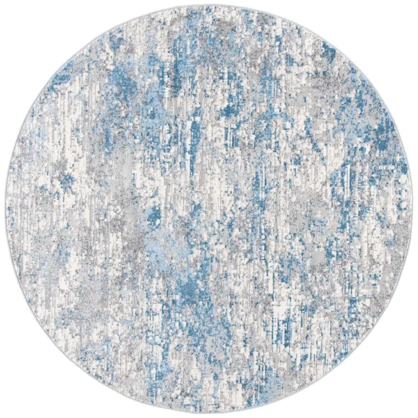 Safavieh Lagoon LGN570F 6&7x22 Round Ivory and Grey Area Rug