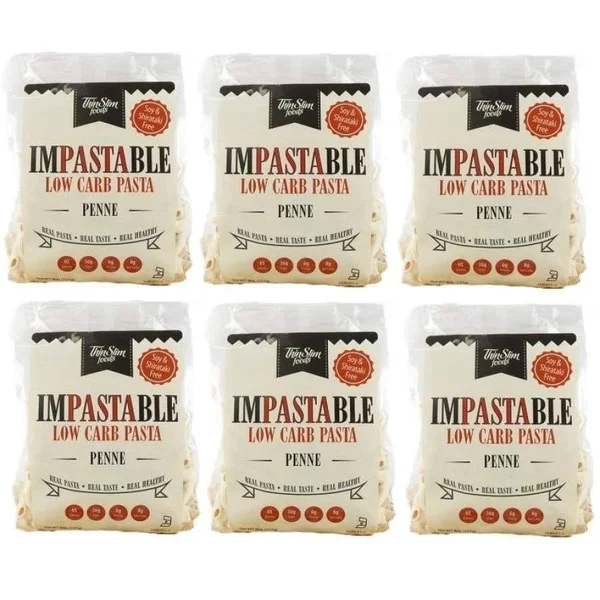 ThinSlim Foods Impastable Low Carb Pasta - Penne, 6-Pack