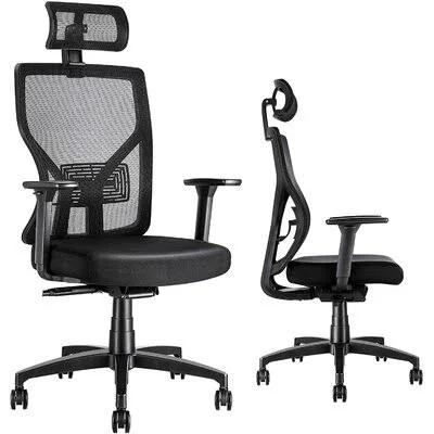 Ergonomic Office Chair Adjustable Desk Chair with Sliding SEAT, Molents High Back Mesh Computer Chair with Adjustable Lumbar Sup