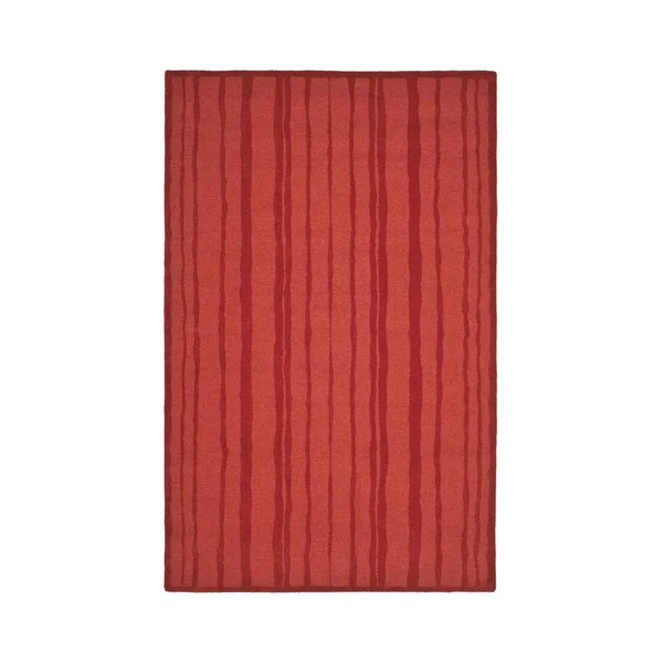 Martha Stewart Freehand Stripe Area Rug, Size: 5& x 8&, Red
