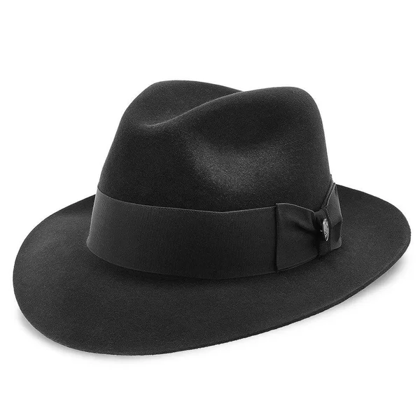 Stetson Temple Fur Felt Fedora Hat - Size: 7 1/8, Black