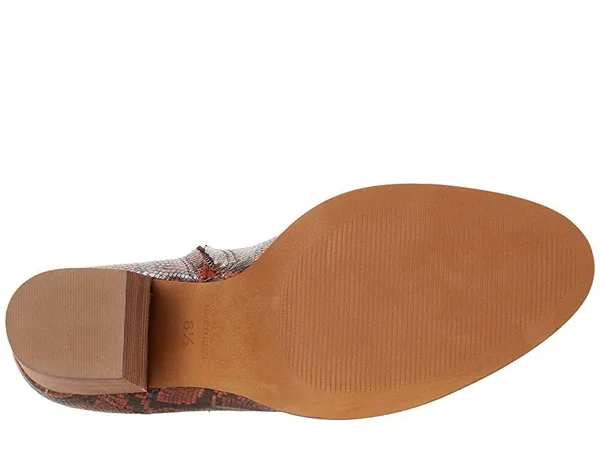 Madewell Becca Bootie Women's Shoes Dark Cinnabar Multi Snake : 7.5 M