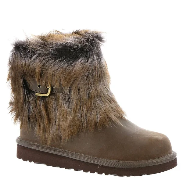 Ugg Kids Ellee Leather Boots Chocolate, Kids Unisex, Size: 2, Brown