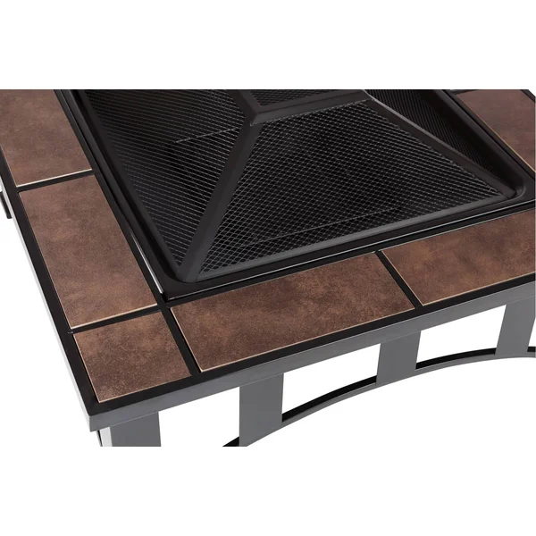Fire Sense Tuscan Tile Mission Style Square Fire Pit
