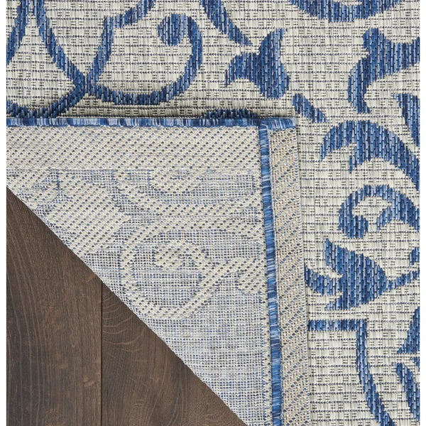 Nourison Garden Party GRD04 Area Rug, Ivory Blue, 7& x 10&