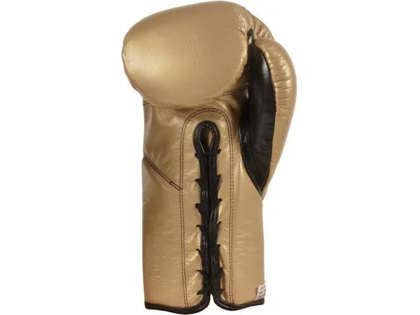 Cleto Reyes Official Lace Up Competition Boxing Gloves - Solid Gold