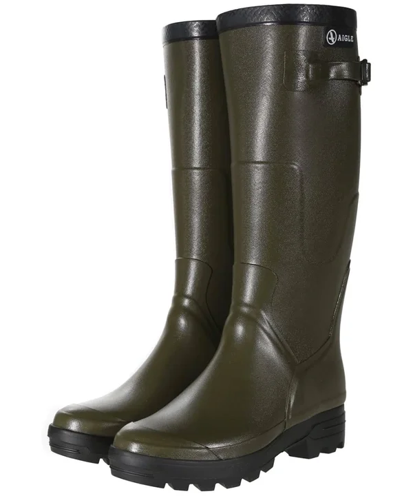 Aigle BENYL Unisex Buckle Wellington Boots Kaki: 40 Size: EU 40