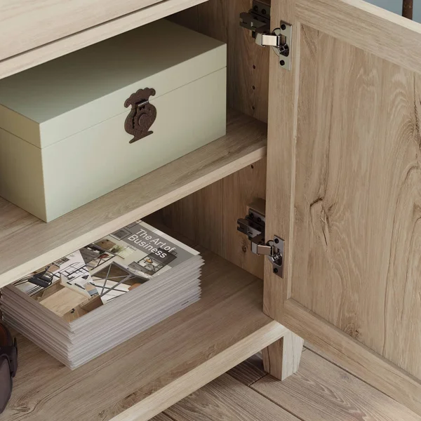 Sauder Hammond Library Base - Chalk Oak