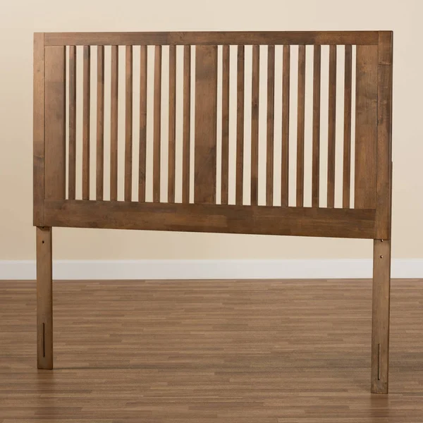 Baxton Studio Harena Modern and Contemporary Transitional Ash Walnut Finished Wood Full Size Headboard