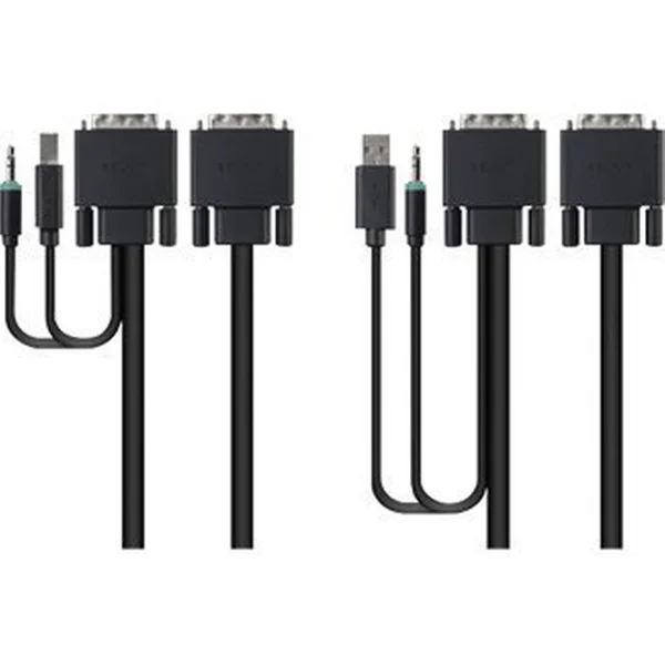 Belkin Secure KVM Cable Kit Video - USB, audio cable kit - 6 ft