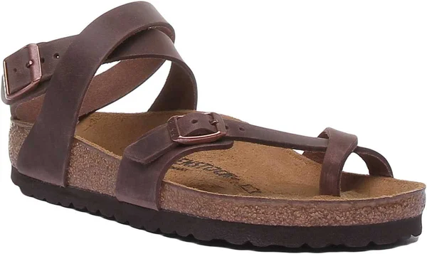 Birkenstock Yara Oiled Leather Habana Multi-Strap Sandals