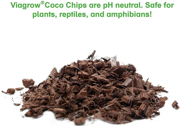 Viagrow VRCC50 VRCC Premium, Reptile Substrate, 50 Liters/ 52 Quarts, 13 Gallons, 1 Pack, Loose Coco Chips