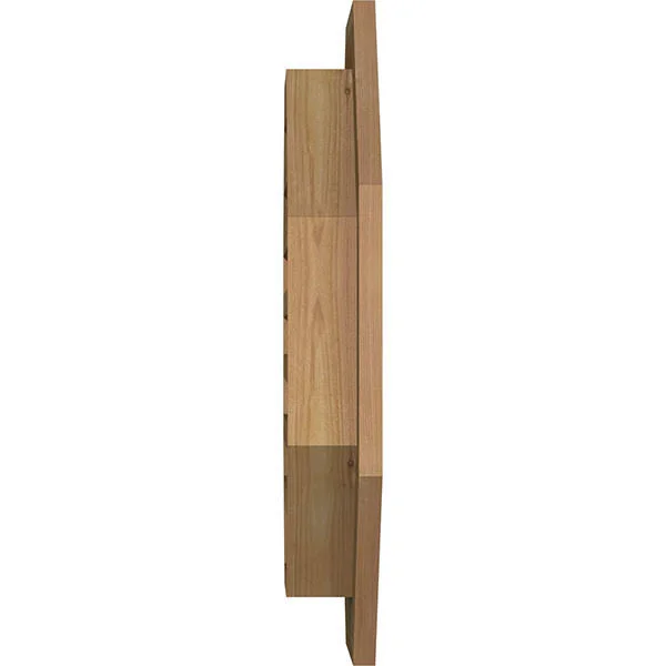 Ekena Millwork GVWOC18X1801RFUWR 18x22W x 18x22H Octagonal Gable Vent (23x22W x 23x22H Frame Size): Unfinished - Functional, Roug